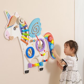 Viga Toys® Wooden Wall Activity Panel Unicorn